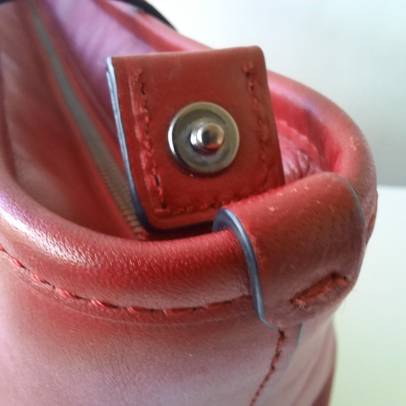 Ltd Ed DISNEY X COACH Mickey Mouse Dark Red Leather Tote Tag Shoulder Bag - Picture 11 of 16